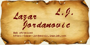 Lazar Jordanović vizit kartica